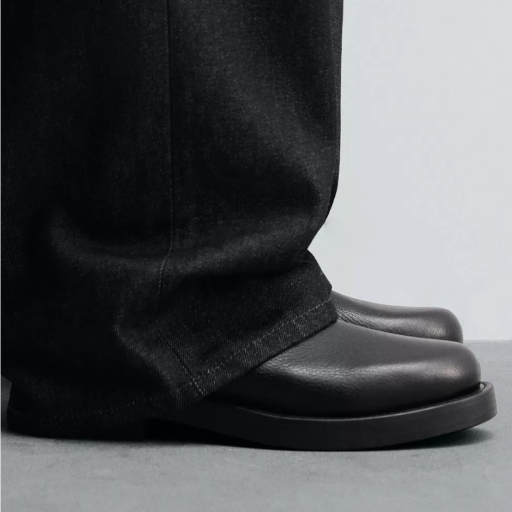 Zara Black Leather Men's Boots
